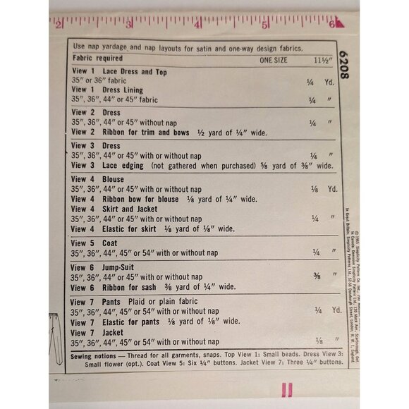 Simplicity 6208 Pattern Doll Clothes Barbie Midge Misty Teen Model Dolls - Picture 5 of 6